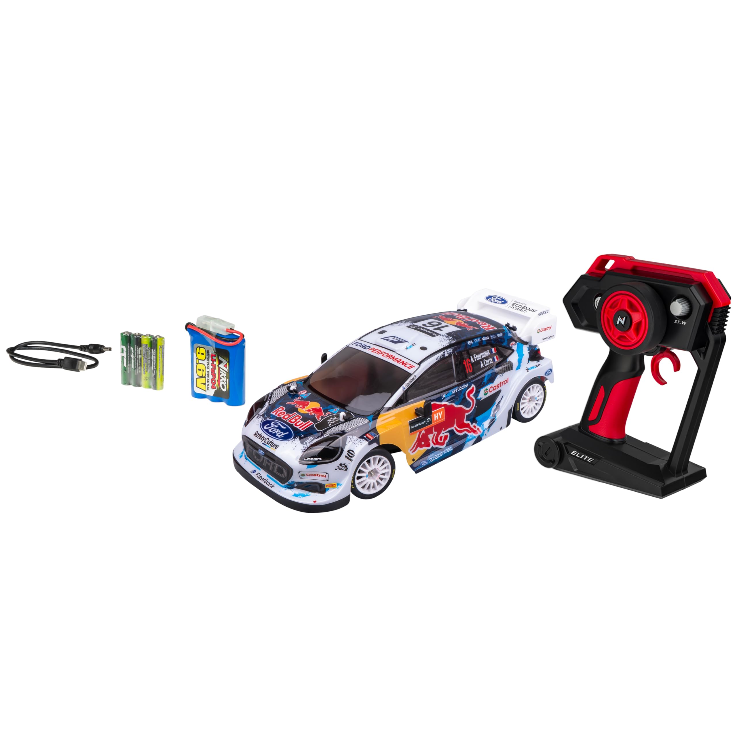 Nikko Elite Ford Puma Hybrid Rally WRC 2024 – Voiture Télécommandée 1:14 – 24 km/h – Recharge USB-C – Suspension Métal – Télécommande 40 Canaux – Dès 8 Ans