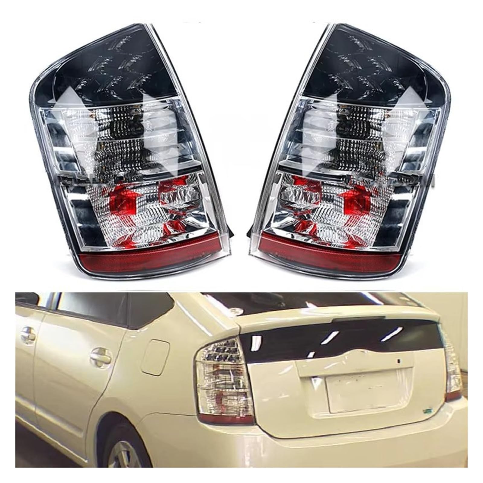 Faros Traseros Para Toyota Para Prius 2005 2006 2007 2008 2009 Luz Trasera De Coche Izquierda Derecha Negra 81561-47100 81551-47100 Faro Piloto Luz Trasero(Left)