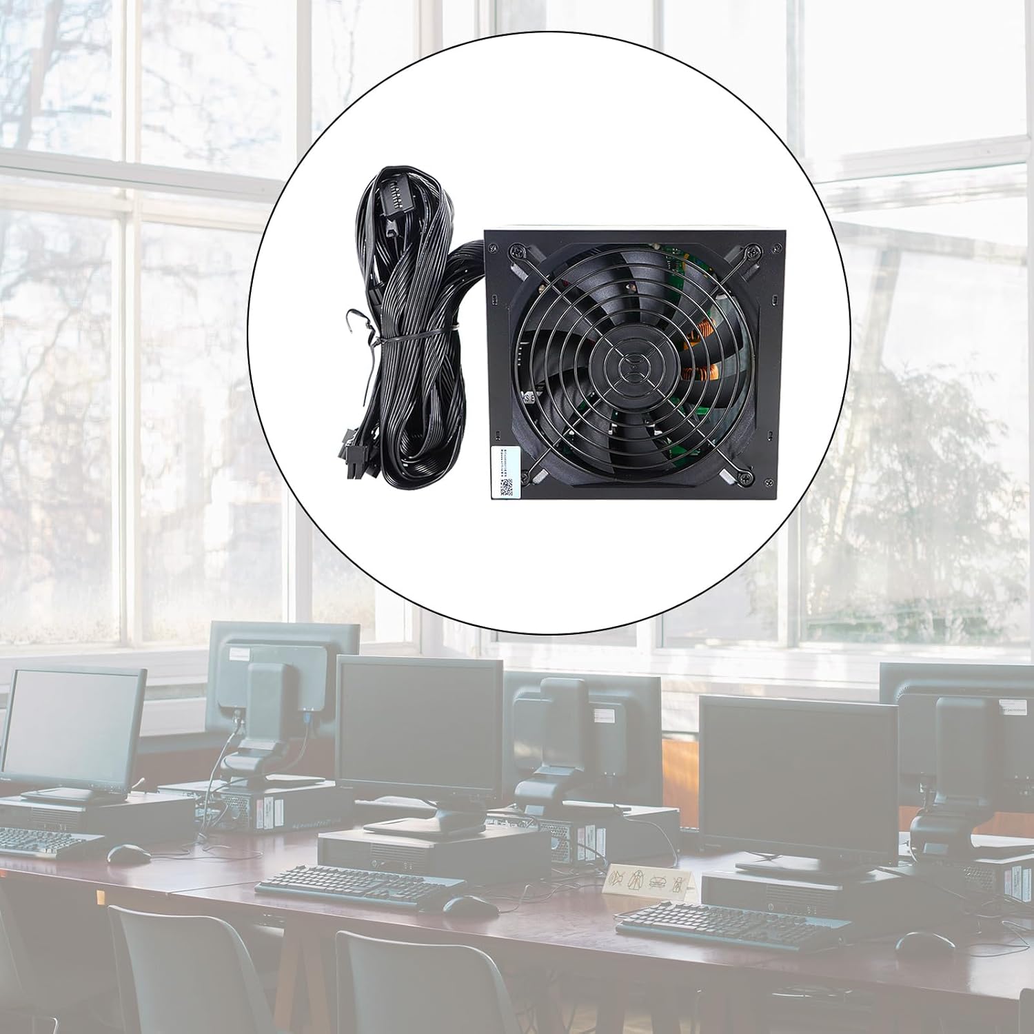 Ziizwfaアクティブ PFC 12cm 静音ファンを備えた高パフォーマンスレート 550W 電源、ゲーム PC 用 ATX12V