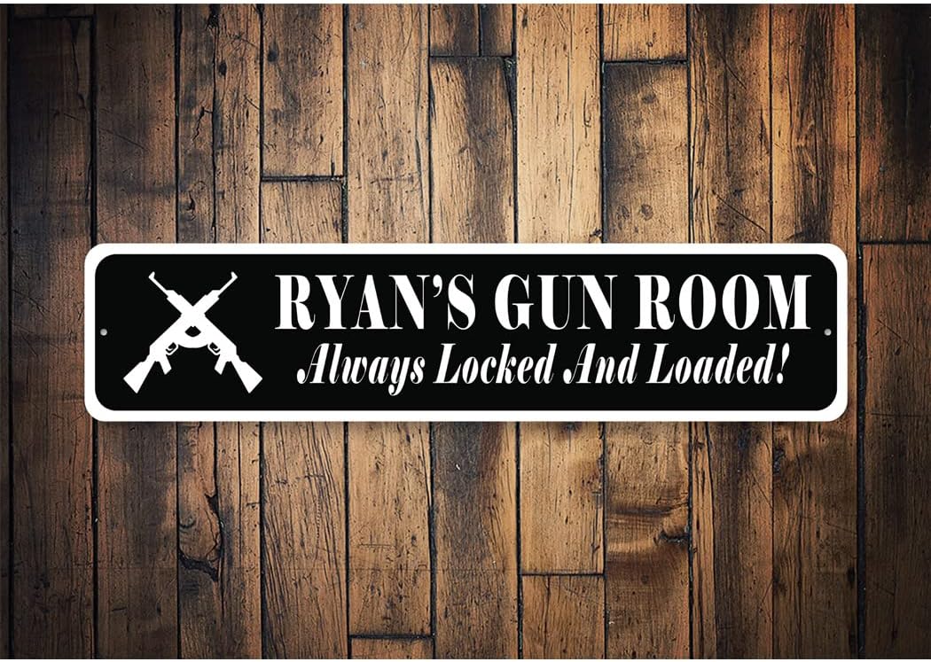 Custom Gun Room Owner Sign - 9 x 36 image 2