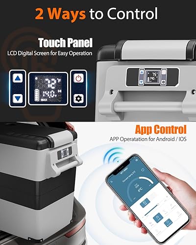 Miniatura 4 de Refrigerador portátil para automóvil de 12 voltios, enfriador eléctrico de 58 cuartos (55L) con CACC para camión, RV, furgoneta, cámper,