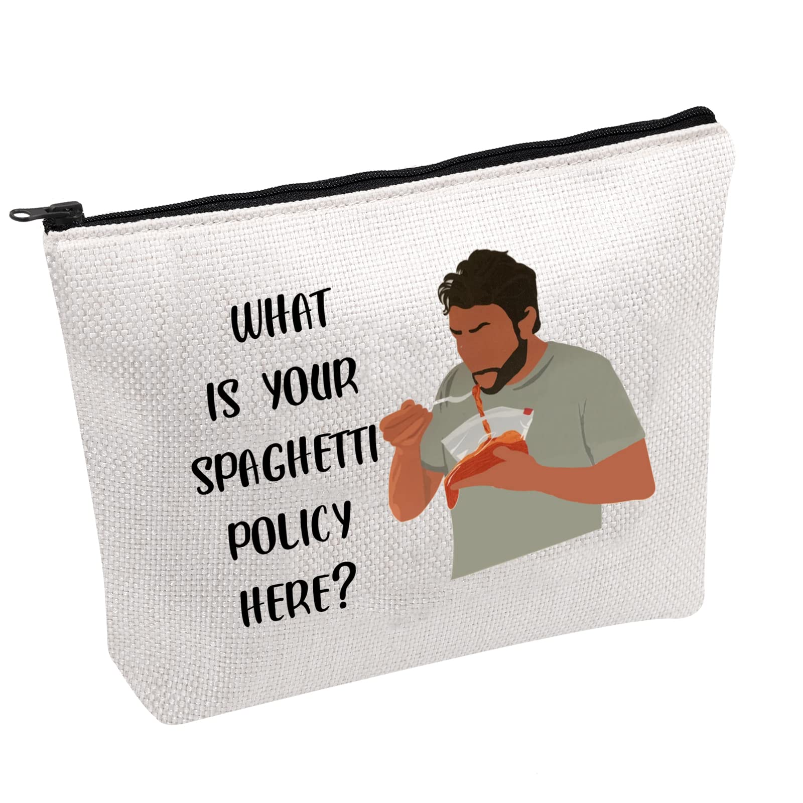 PWHAOOIt's Always Sunny TV Show Inspired Gift What is Your Spaghetti Policy Here Cosmetic Make Up Bag, What is Your Spaghetti B