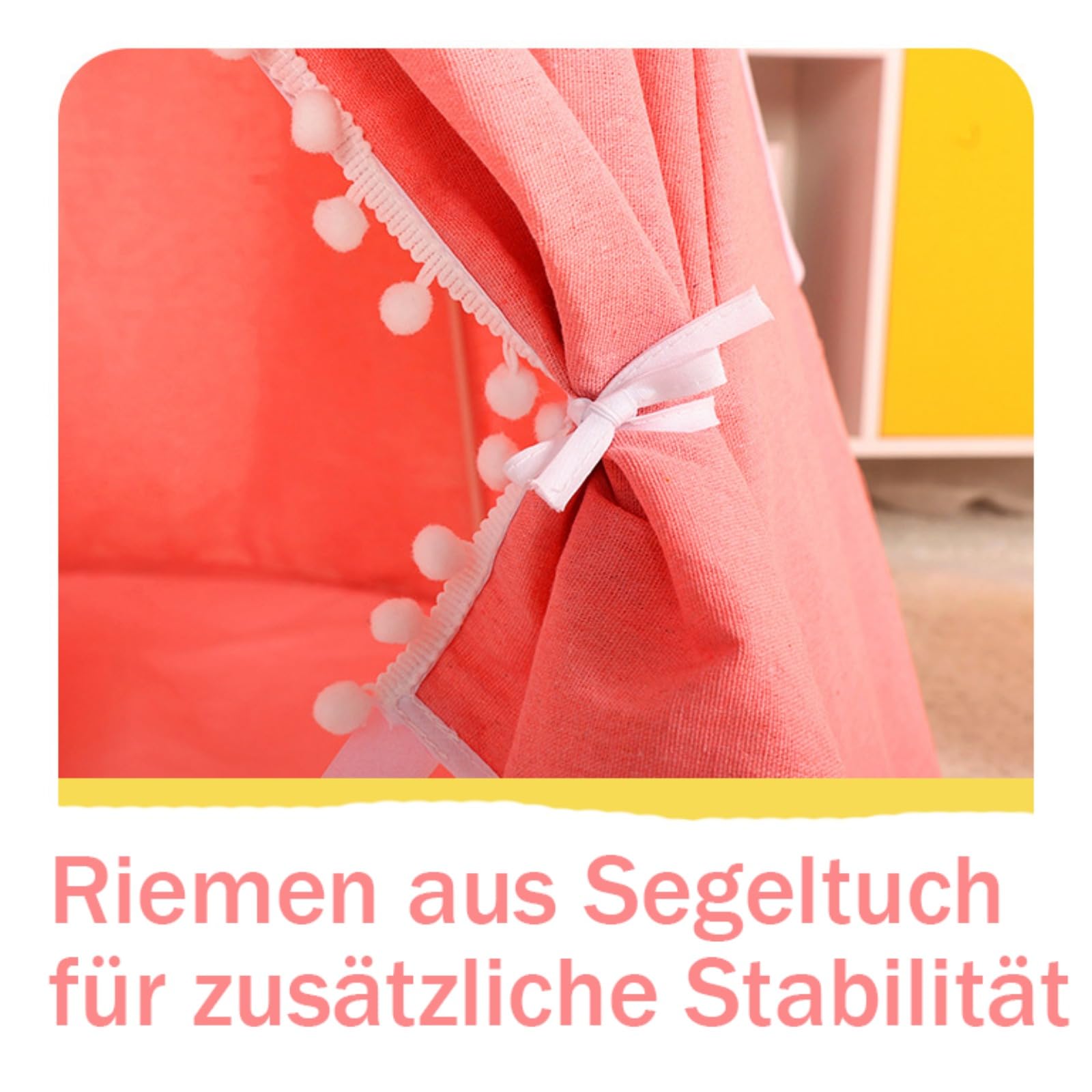 Spielzelt für Kleinkinder, Prinzessin Prinz Schlosszelt für Indoor, Kinderzelt für Spiel und Spaß im Kinderzimmer, Kinder Zelte für Zimmer, mit Tragetasche, Geschenk für Kinder (Helles Beige)