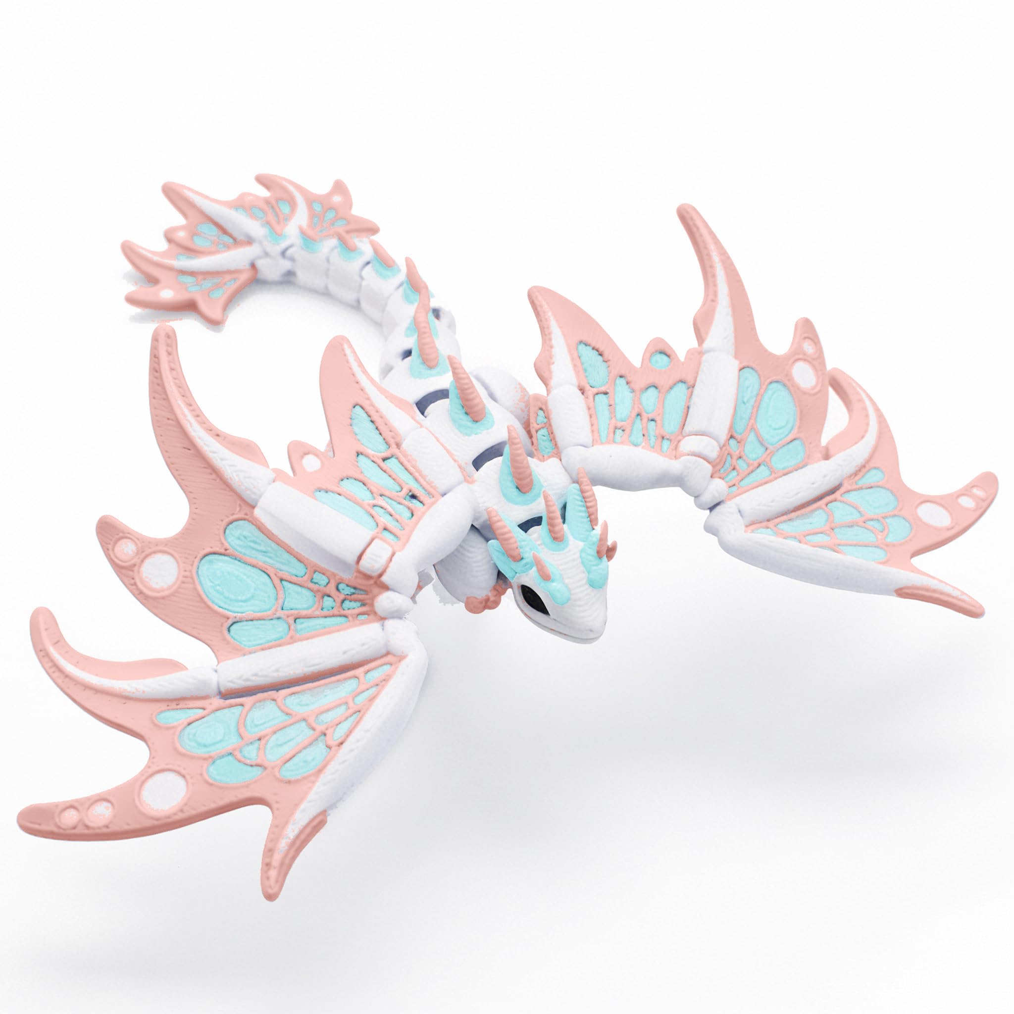 Cuzloma 1pc 3D Printed Dragon with Wings Flexible Articulated Dragon Animals Decoration for Home Office Desk Decor Funny Statue Christmas Ornament Stocking Easter Basket Stuffers Birthday Gift