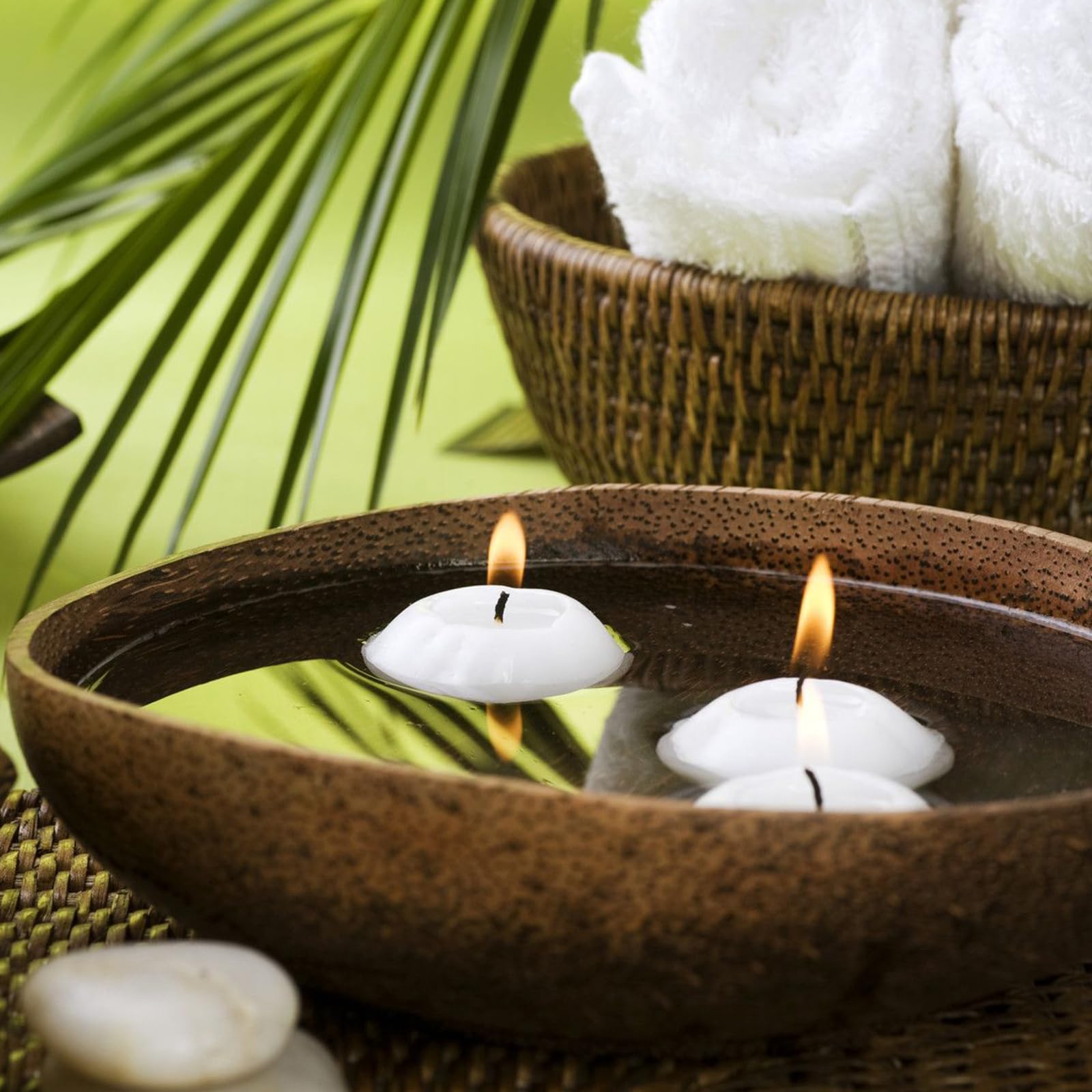 Lot de 6 bougies flottantes blanches de 7,6 cm non parfumées, longue durée de 10 heures pour la Saint-Valentin, Thanksgiving, mariage, Noël, Nouvel An, fête et décoration de piscine