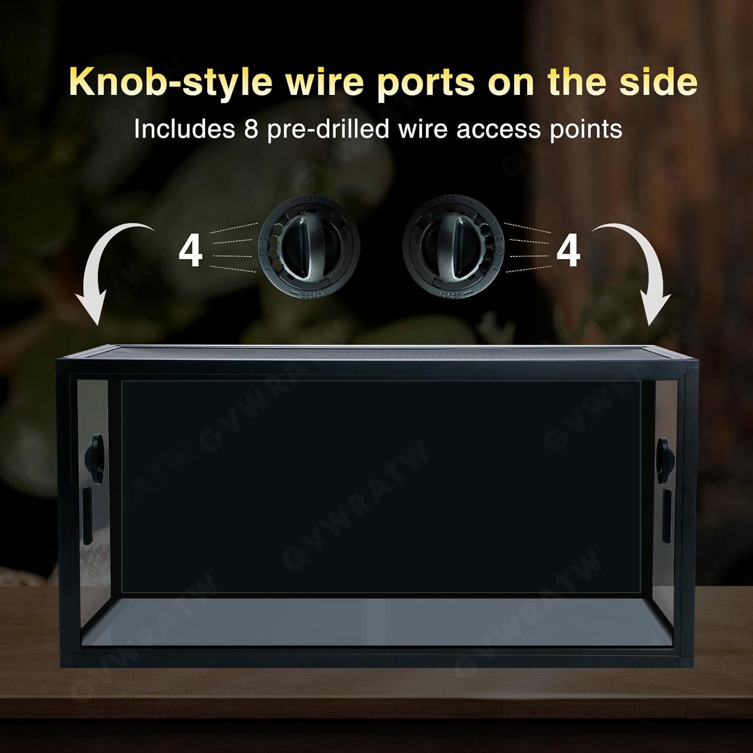 48-Gallon Acrylic Reptile Terrarium 36”x18”x18” – Durable Reptile Tank with Heat-Resistant Aluminum Frame, Smooth Dual Swinging Doors (No Sand/Debris Clogging) – Ideal for Lizards, Snakes & Geckos.