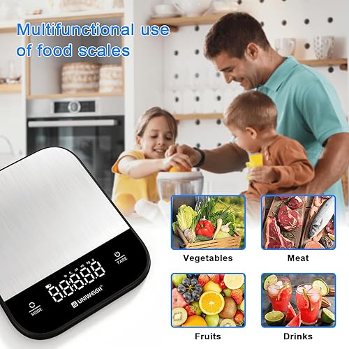 Miniatura 7 de Báscula de alimentos para cocina, báscula digital de gramos y onzas para peso de alimentos, hornear, cocinar, preparar comidas, básculas de cocina