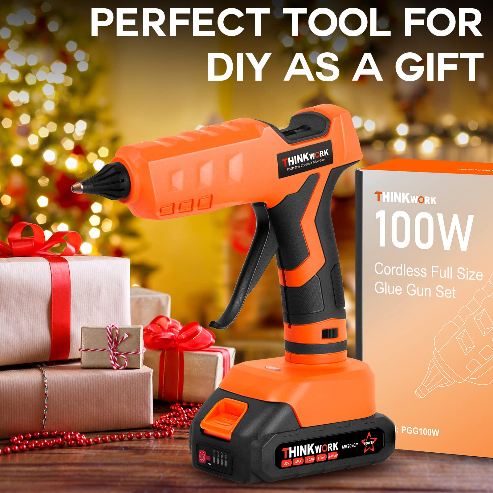 THINKWORK Cordless Hot Glue Gun - 30 Sticks Included -9 THINKWORK Cordless Hot Glue Gun - 30 Sticks Included -9