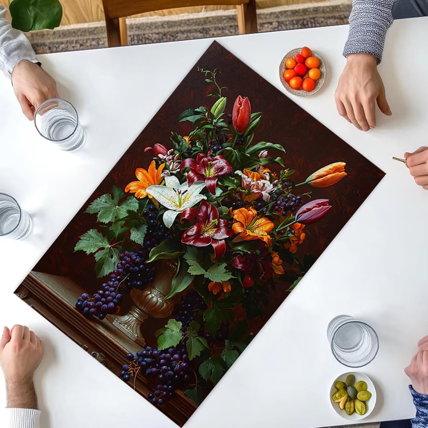1000 sztuk puzzli, owoce kwiatowe 1000 sztuk puzzli dla dorosłych, prezent rocznicowy, prezent świąteczny, dekoracja domu, zapobieganie zwyrodnieniu mózgu u osób starszych v-790