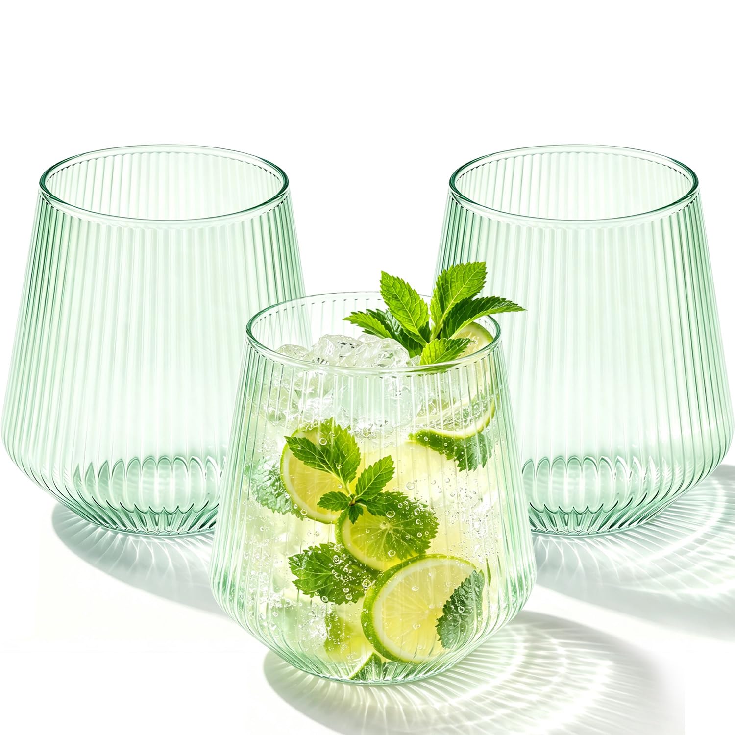 40 Pack Ribbed Plastic Wine Glasses, 12 Oz Disposable Cocktail Glasses — Amazon image 11