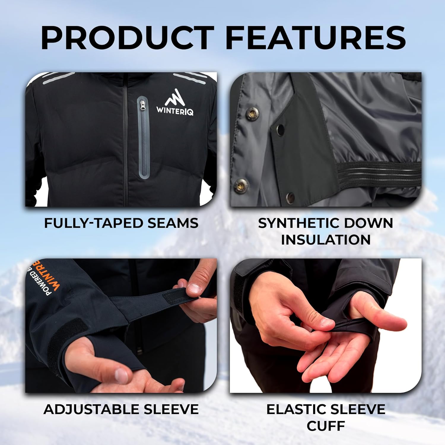 GLACIER Mens Ski Jacket - High Performance, Waterproof, Breathable, Insulated Snow Jacket with Synthetic Down - Image 5