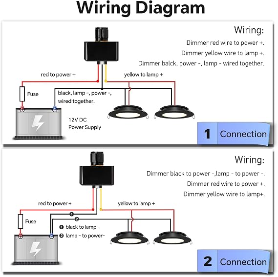 acegoo 2.75 RV Recessed Ceiling Light and 12V Dimmer Switch Bundle