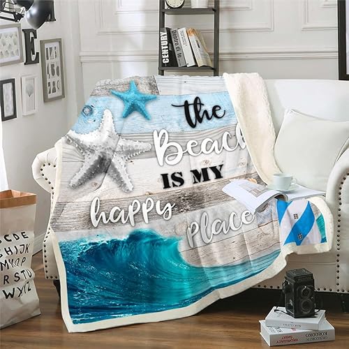 Miniatura 18 de Manta de olas oceánicas para cama, silla, retro, brújula, velero, manta náutica para decoración de dormitorio de niños, manta de vellón marino con