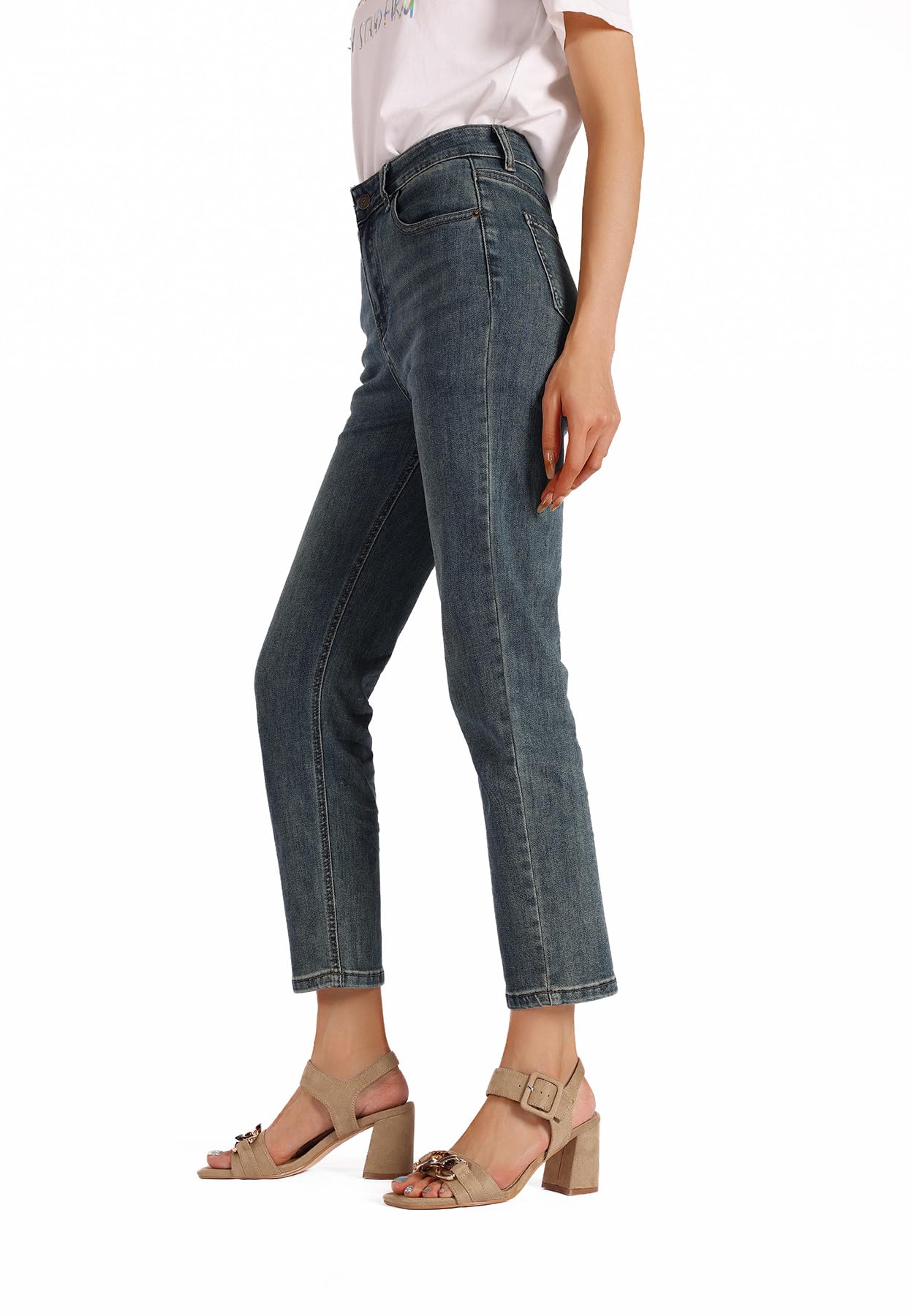 QUEEN HELENA Sandali con Tacco Donna con Cinturino Casual Eleganti ZM9934