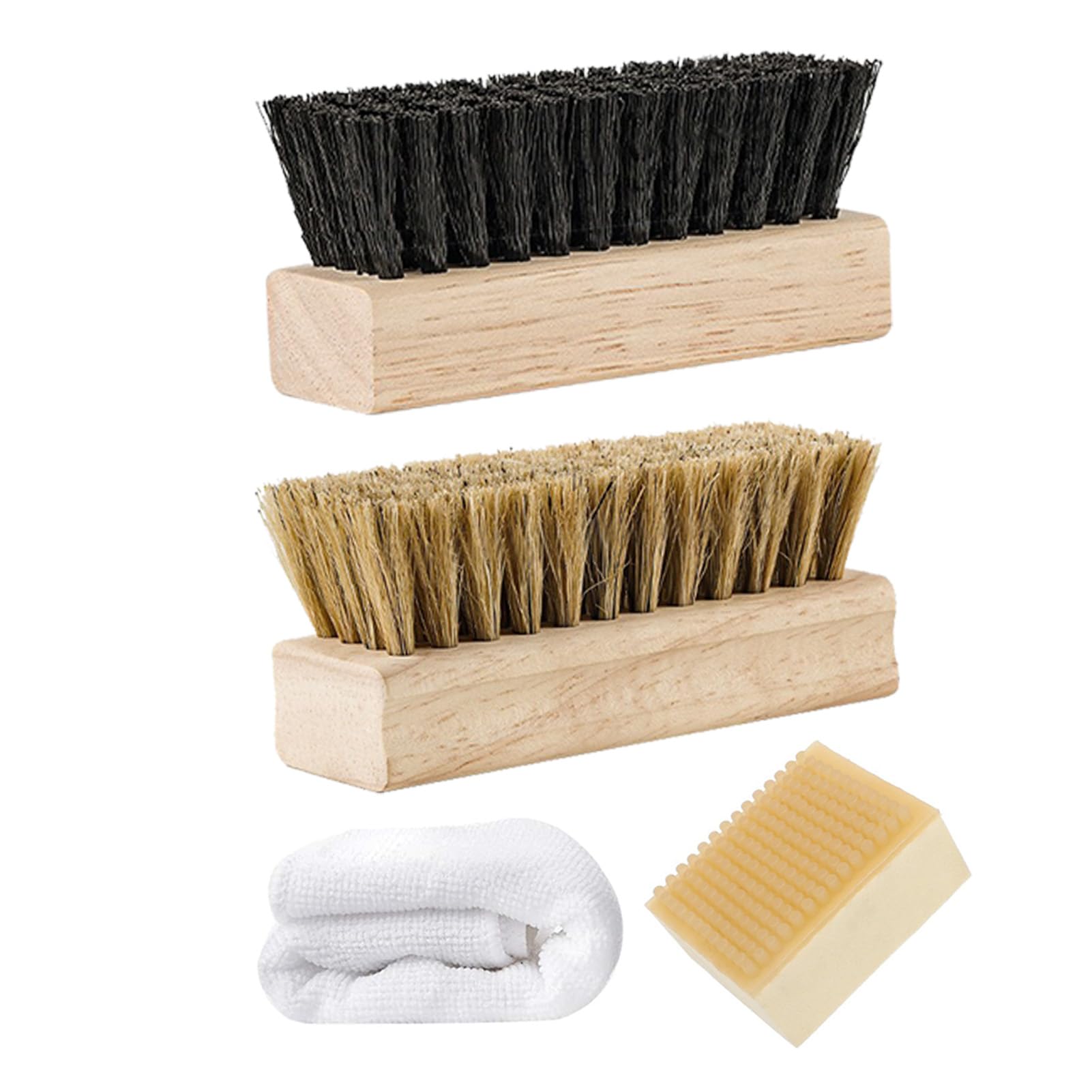 SansentShoe Cleaning Brush Shoe Polish Brush Suede Brush, Shoe Shine Kit Boot Brush Horse Hair Brush for Leather, Shoe Brushes for Cleaning Shoe Shine Kit for Men and Women