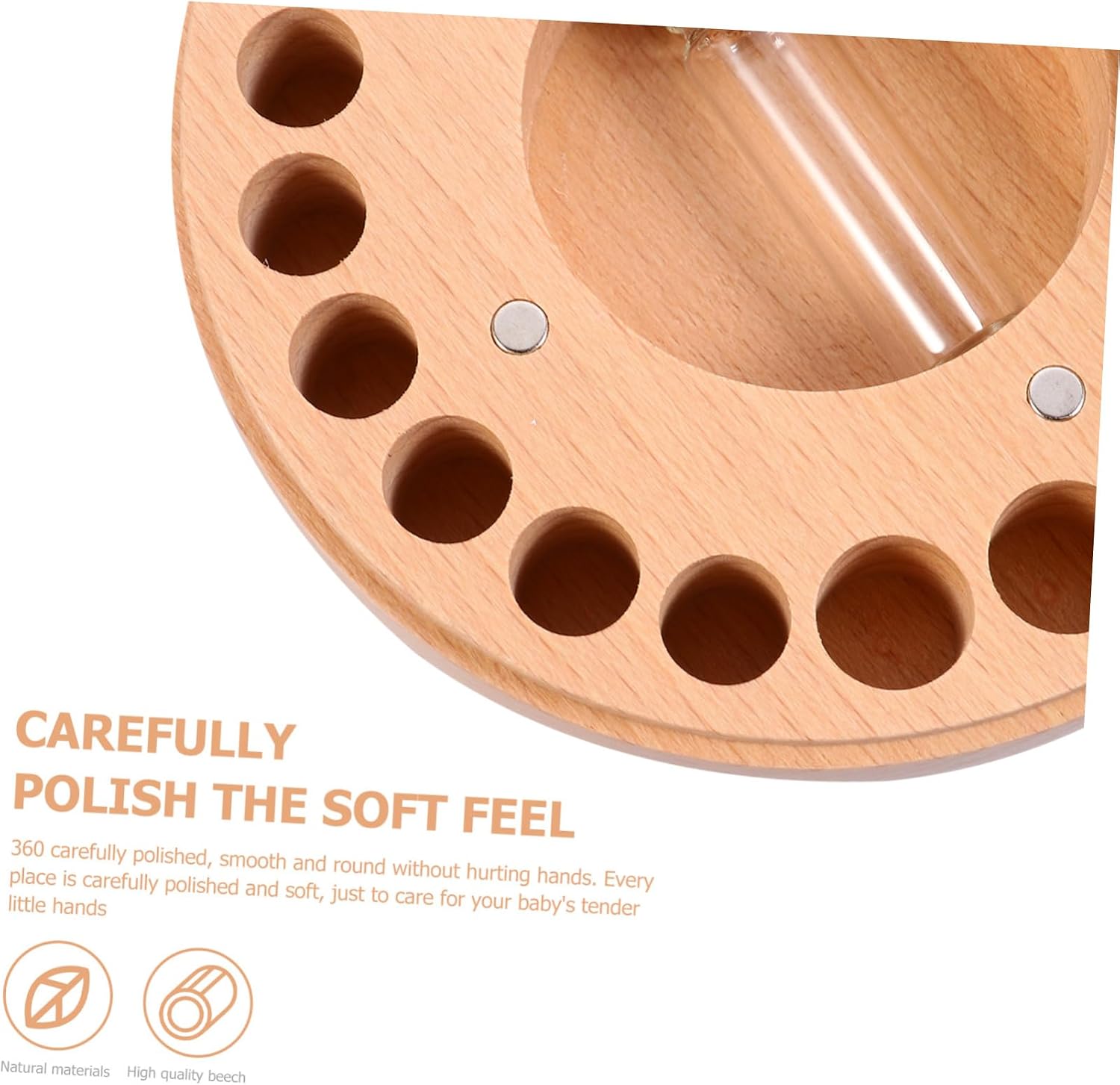 Milisten 1set Teeth Keepsake Box Deciduous Tooth Organizer Smooth Finish Storage for Childhood Memories for Umbilical Cord Preservation