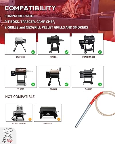 Miniatura 2 de Encendedor de parrilla de repuestobarra caliente, barra de calefacción para parrillas de pellets Traeger y ahumadores, Pit Boss, Camp Chef y