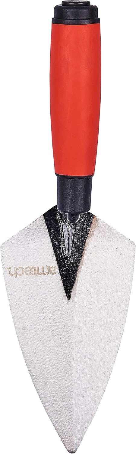 Amtech G0230 Pointed Trowel with Soft Red Grip, 6-Inch