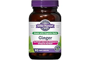Wild Harvest Certified Organic Ginger Capsules: Stomach Support in Every Dose