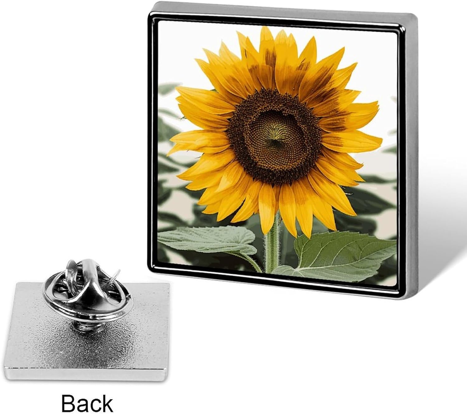Personalized Button Pins Metal Square Badge Aesthetic for Decoration image 3