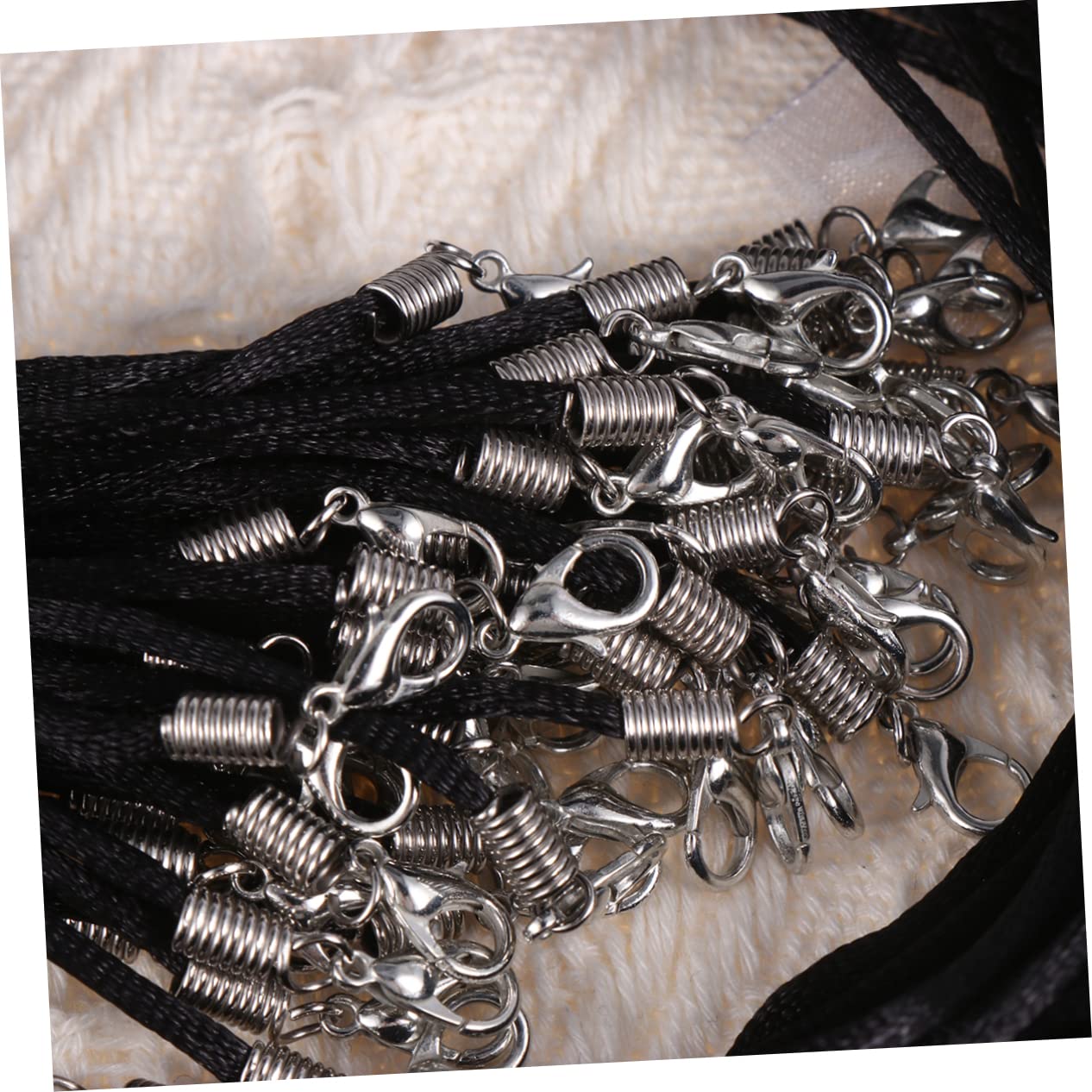 SEWACC 120piezas Cuerda De Collar Diy De Color Negro Para Fabricación De Joyas Pulseras y Collares Cuerda De Nudos Chinos Material Ligero y Duradero
