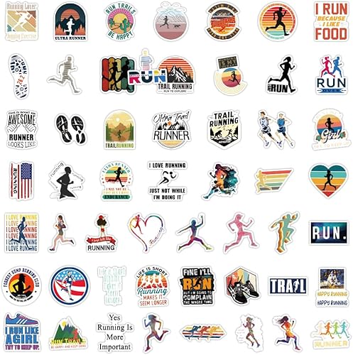 Miniatura 6 de 105 calcomanías para correr a granel, calcomanías motivacionales para niños, adolescentes, adultos, corredores, vinilo impermeable para botella de