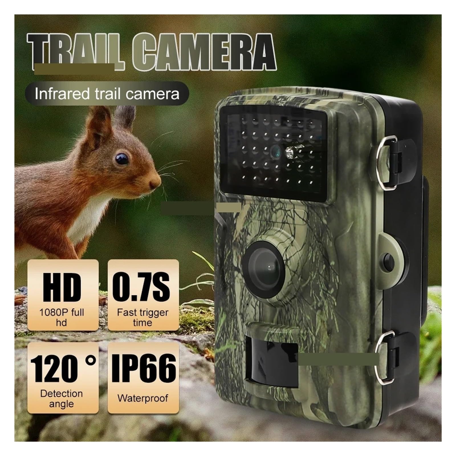 Mini Kamera Obserwacyjna Klasy Premium — 16 MP 1080 P HD Z Profesjonalnym Noktowizorem, Wykrywaniem Ruchu I Wodoodporną Konstrukcją Zewnętrzną WyraźNe Nagranie Wideo