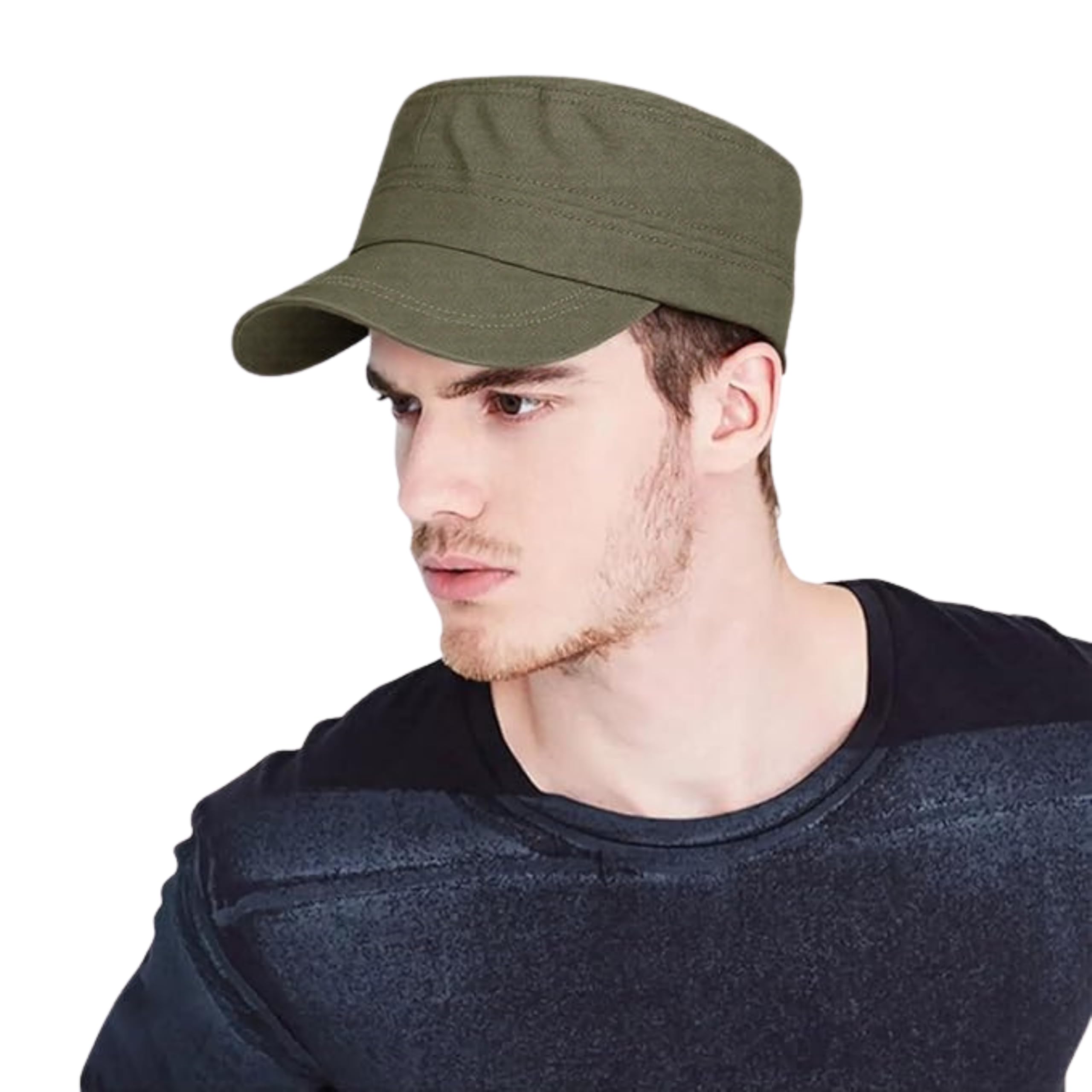x-lent Caps - Cotton Army Cap Cadet Hat Military Flat Top Adjustable Baseball Caps for Men Women Pink-picture-14