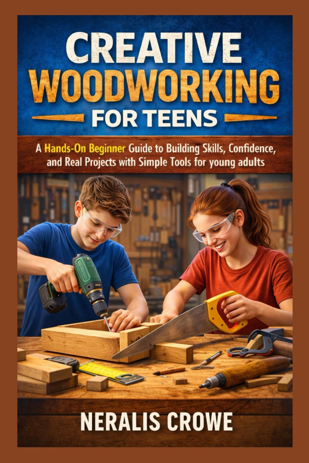 CREATIVE WOODWORKING FOR TEENS: A Hands-On Beginner Guide to Building Skills, Confidence, and Real Projects with Simple Tools for young adults