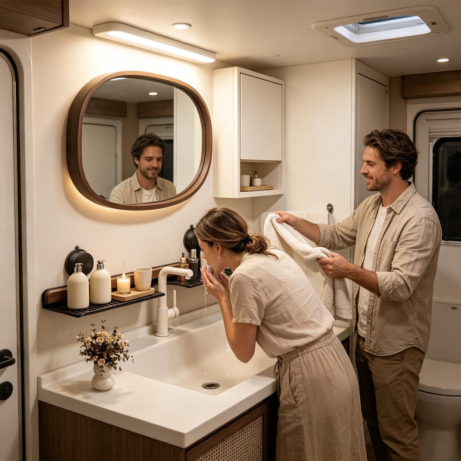 Waschbeckenregal, Badezimmer, über dem Wasserhahn, Organizer für