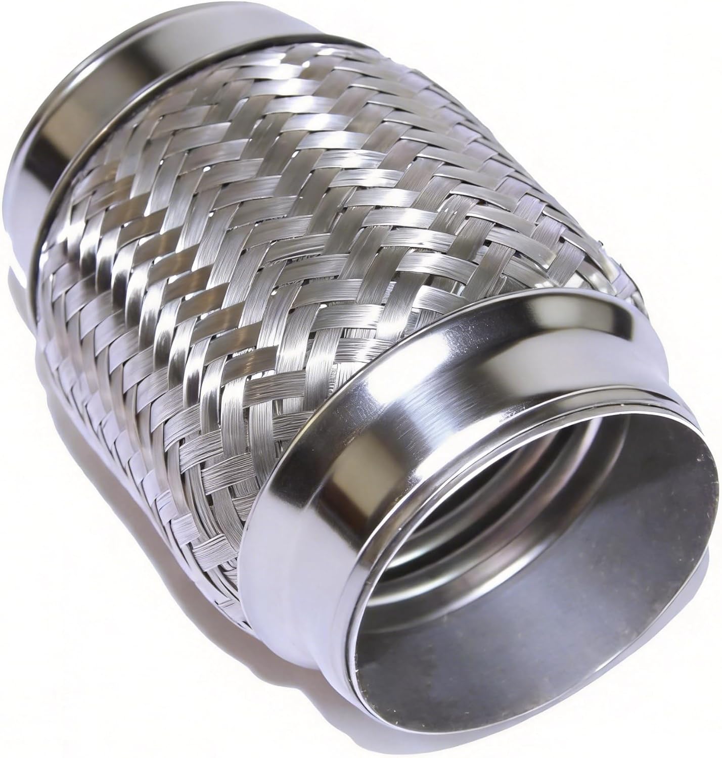 3" x 5.5" Exhaust Flex Pipe, Stainless Steel Double Braided Flex Connector Tube, Universal Fit for Car & Truck Exhaust System Repair Upgrade