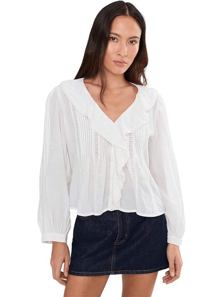 White Madewell Long Sleeve Kelly With Lace