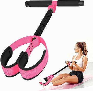 Upgraded Durable Pedal Resistance Band with Handle, Thickened Latex Tubes and Soft Foam Fabric Foot Pedal, Sit Up Exercise Equipment for Abdomen, Waist, Arm, Core/ABS, Leg, Physical Therapy