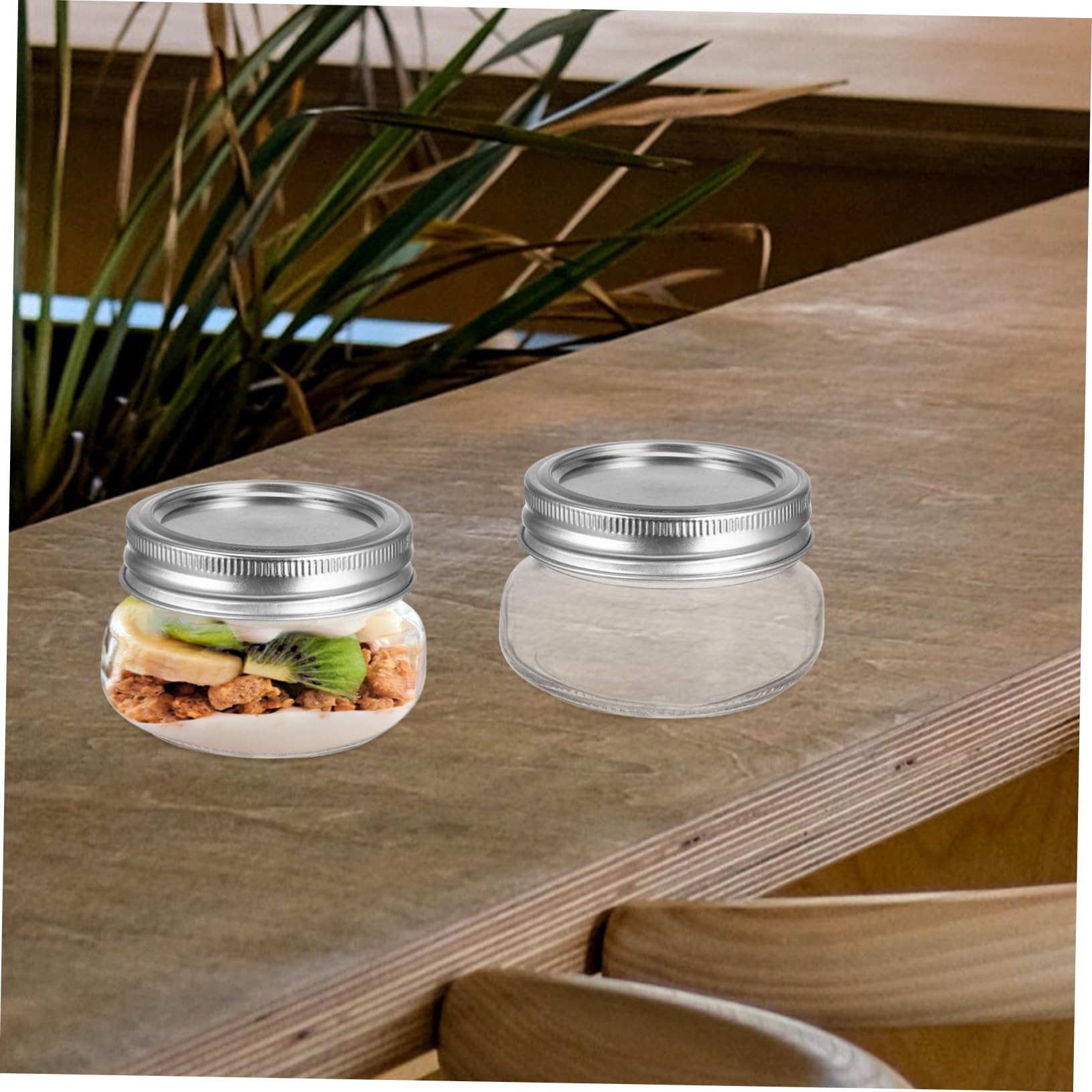 ULTECHNOVO 6 Kleine Einmachgläser 150ml aus Glas mit Luftdichtem Deckel Wiederverwendbar für Unterwegs und Reisen Vorratsdosen für Küche