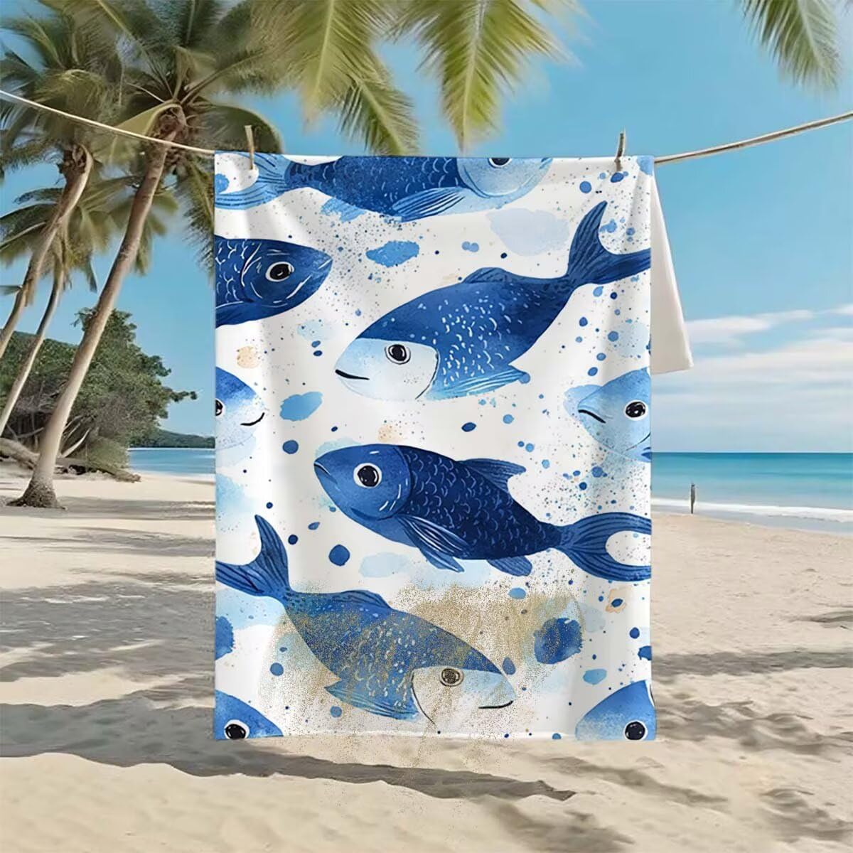 Telo Mare XXL 220x100cm/35x70cm, 2 Set Telo Mare Microfibra Pescare Asciugamano Palestra Uomo, Antisabbia, Leggero, Asciugatura Rapida, Teli da Spiaggia Grandi Accessori per Camping Natation Yoga D-70