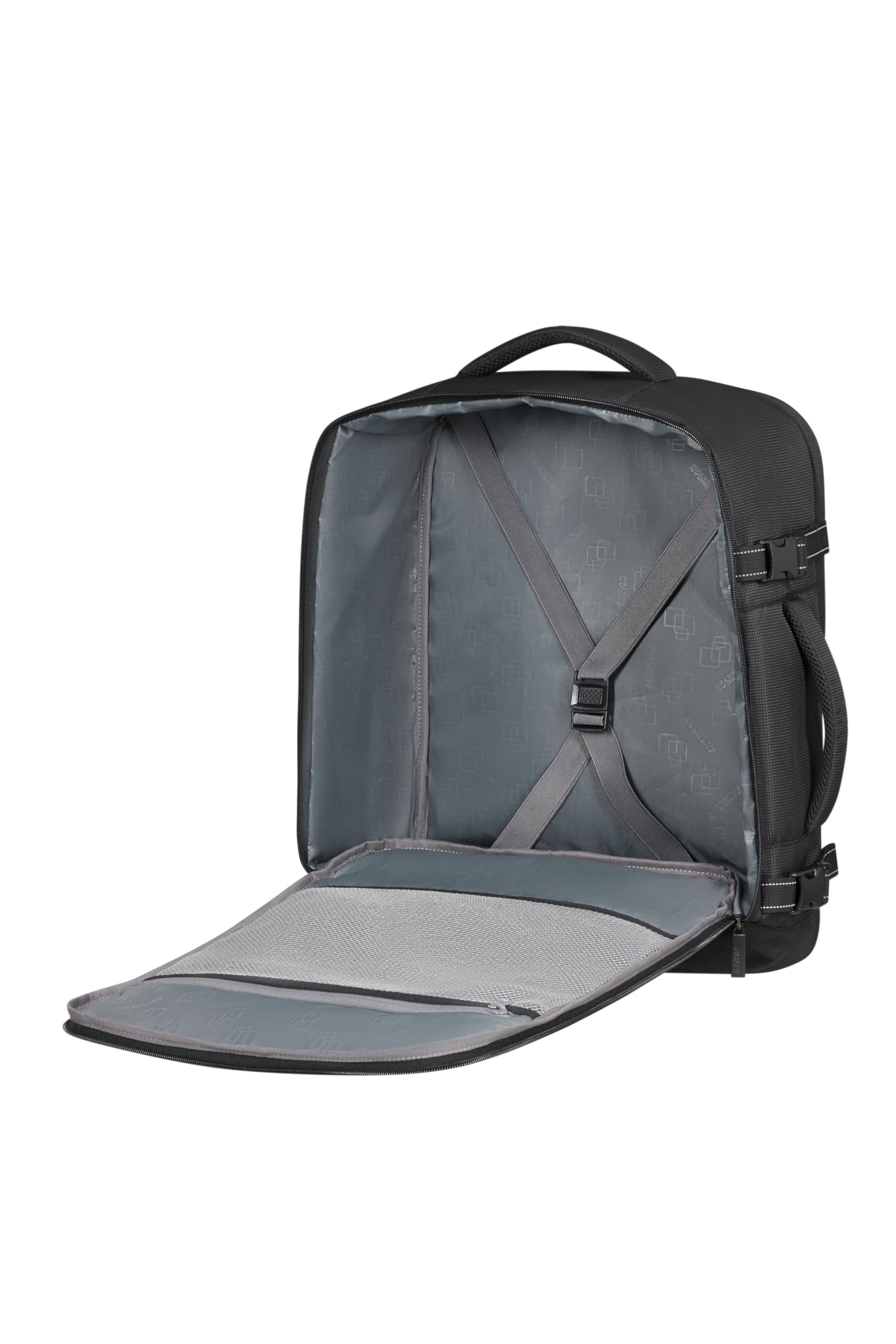 American Tourister Take2Cabin Pro - Borsa da cabina EasyJet (45 x 36 x 20 cm, 38 L, 0,80 kg) - Bagaglio a mano Underseat, Zaino aereo M Underseat, Nero Flash (Flash Black)