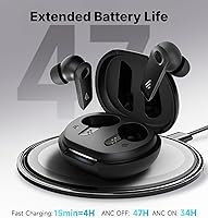 Vista 6 de Edifier NeoBuds Plus -48dB Active Noise Cancelling Earbuds, Balanced Armature and 10mm Dynamic Driver, Hi-Res Sound, LHDC, LDAC, AI Clear Calls with