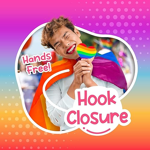 Miniatura 3 de Windy City Novelties Paquete de 2 capas de orgullo arcoíris de 3 x 5 pies, Arco iris