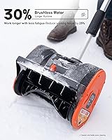 Vista 3 de Mellif Pala de nieve inalámbrica, soplador de nieve sin escobillas de 12 pulgadas compatible con batería DeWalt 20 V MAX, incluye kit de batería