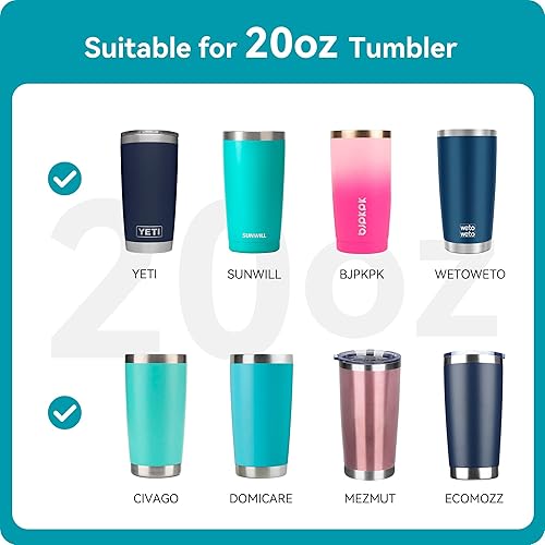 Miniatura 4 de Soledea Tapas de 20 onzas para vasos Yeti, tapa de vaso de 20 onzas, a prueba de derrames, compatible con vasos Yeti, Sunwill, Koodee, Bjpkpk,