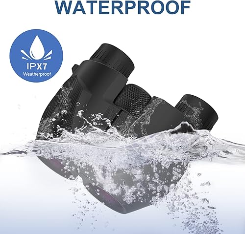 Miniatura 6 de 20x25 Compact Binoculars for Adults and Kids, Waterproof Binocular with Low Light Vision, Easy Focus Binoculars for Bird Watching