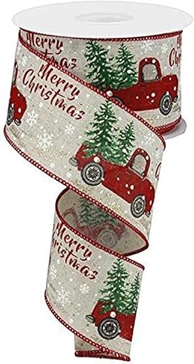 vintage-truck-with-tree-christmas-ribbon-wired-edge-2-12-in-wide-3-yards