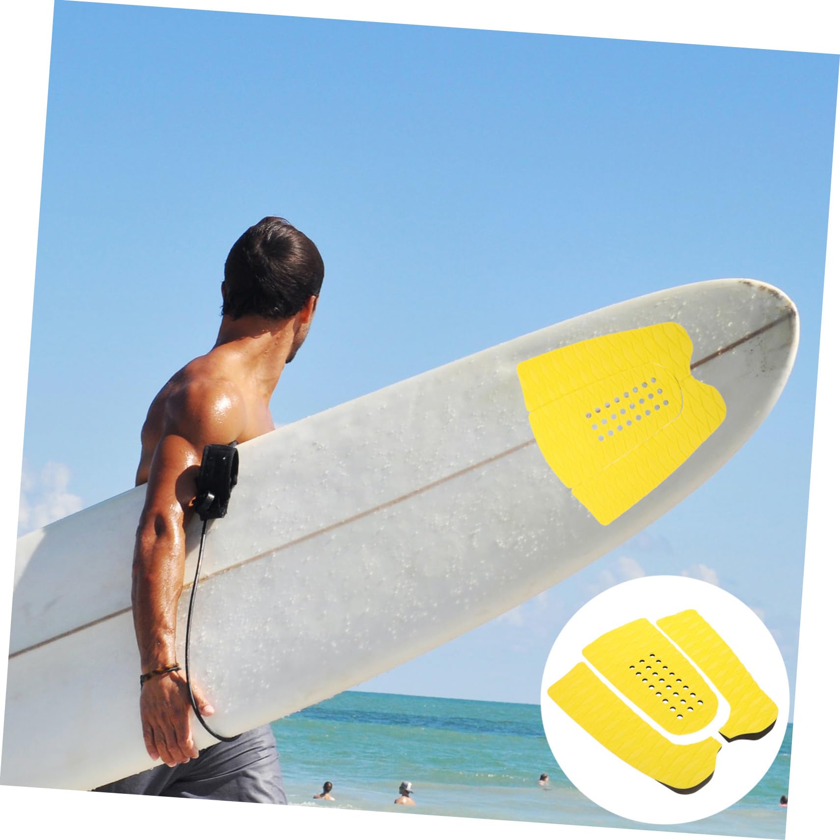 BESPORTBLE Accessori per Tavole da Surf Tavola da Surf Elettrica Aliscafo Tavola da Surf Tavola da Surf Decorazione Antiscivolo Coda Pastiglie Adulto Bodyboard Pinne Tavola da