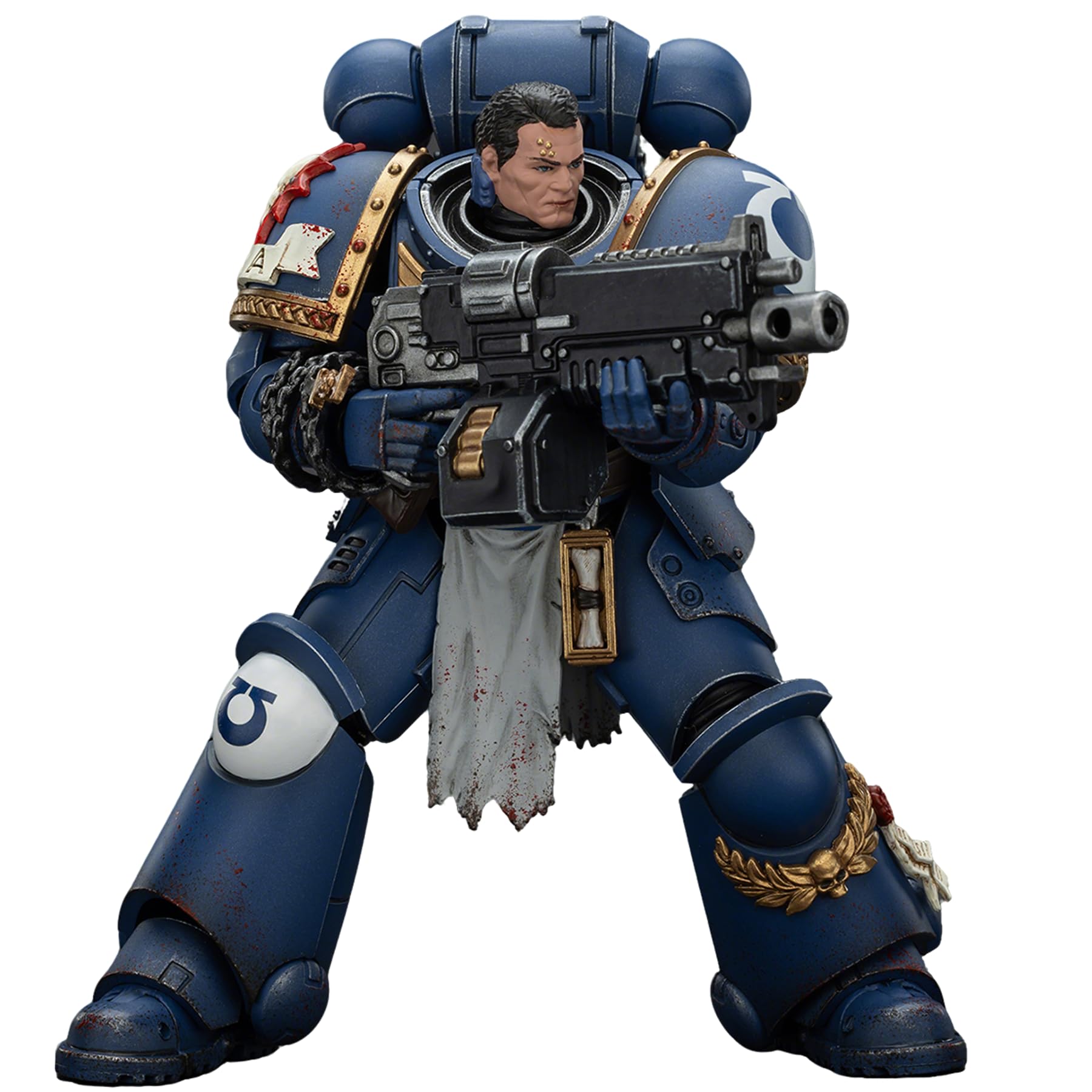 JOYTOY Warhammer 40k Action Figure 118 Scale 5.0inch Space Marines Ultramarines Lieutenant Titus-Collectors Edition Anime Figures for Collectible and Displayable Model