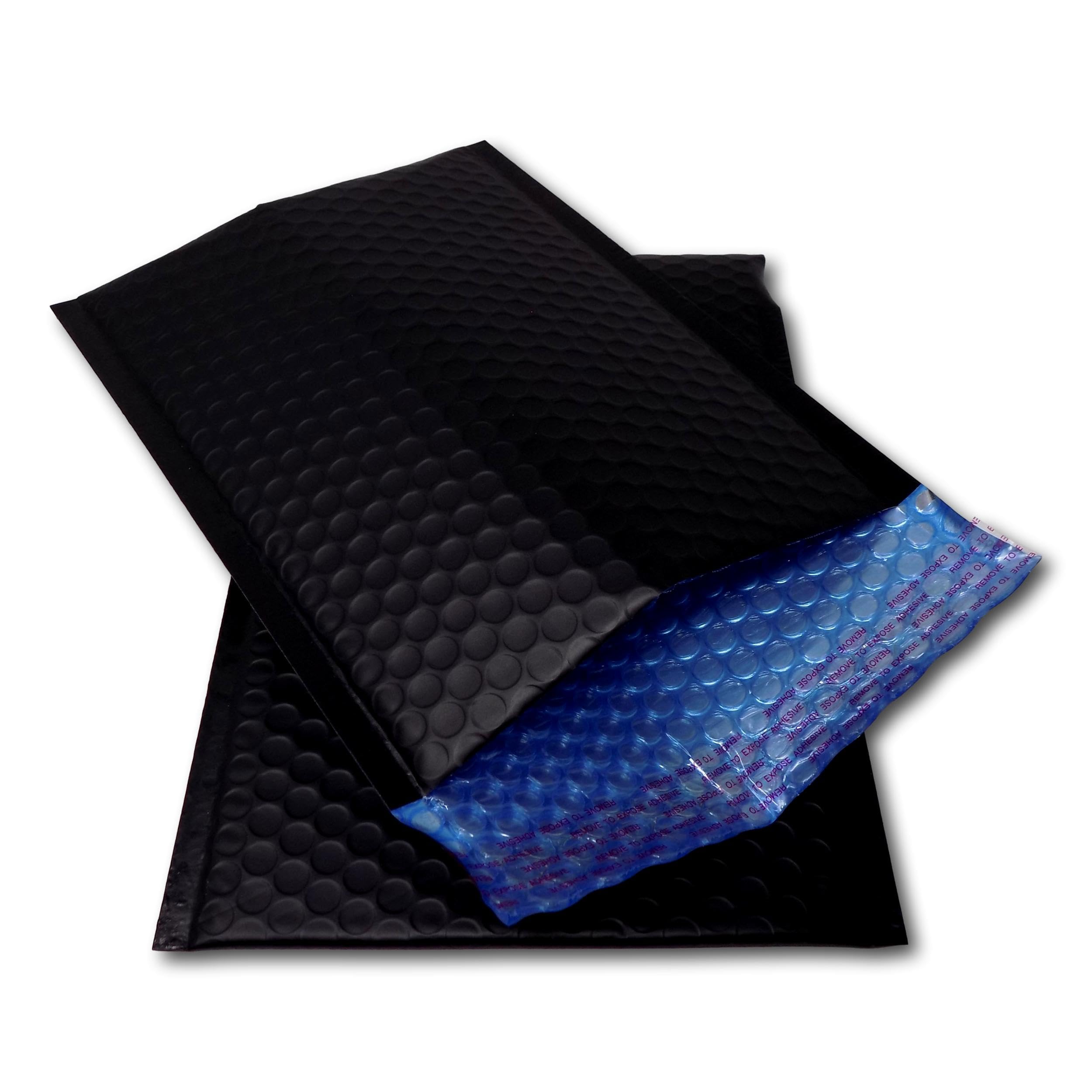 EPOSGEAR Black Matt Matte Metallic Foil Bubble Wrap Lined Padded Mailing Gift Bags Envelopes (100, C5+ (250mm x 180mm))