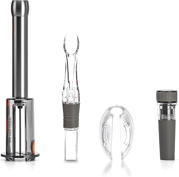 Cork Genius Wine Opener Set (4Piece) with Wine Accessories Includes