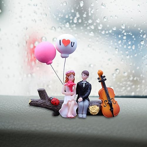 Miniatura 5 de Decoración de coche, lindas parejas de dibujos animados, figuras de acción, parejas de dibujos animados en miniatura, adorno de globo, para niñas,