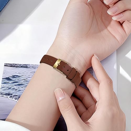 Miniatura 6 de NN BEN NEVIS Relojes para mujer elegante clásico pequeño reloj de cuero dorado Easy Reader Relojes de pulsera para mujer