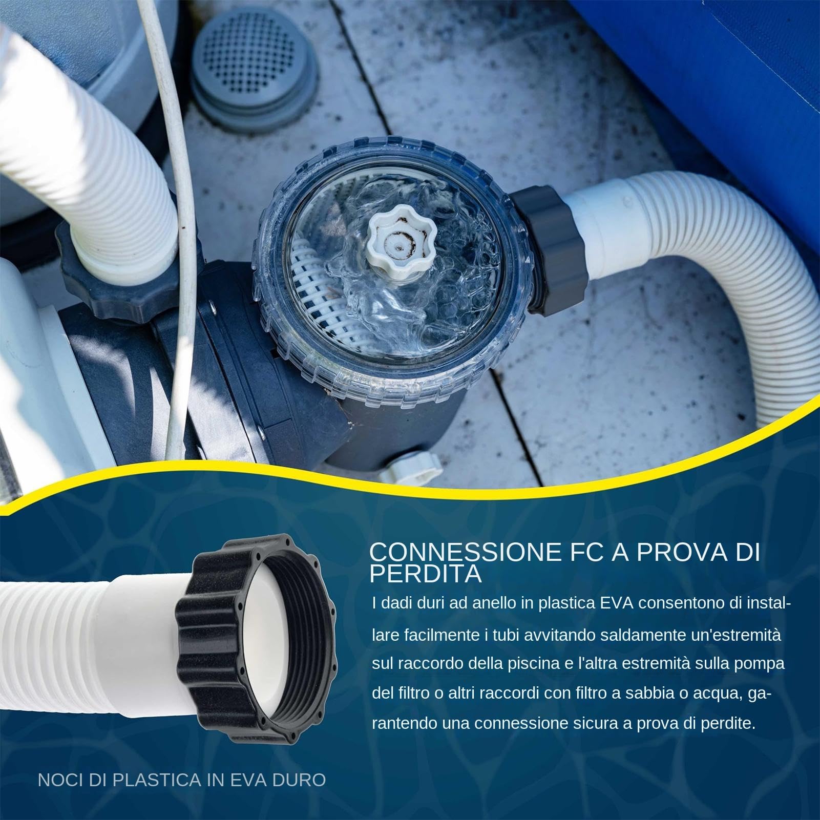 Poolschlauch - Paar Filtration | PVC Flexibler Hydraulikschlauch Ersatz für Entwässerungssysteme Salzwasser Wartung unterirdischer Pool