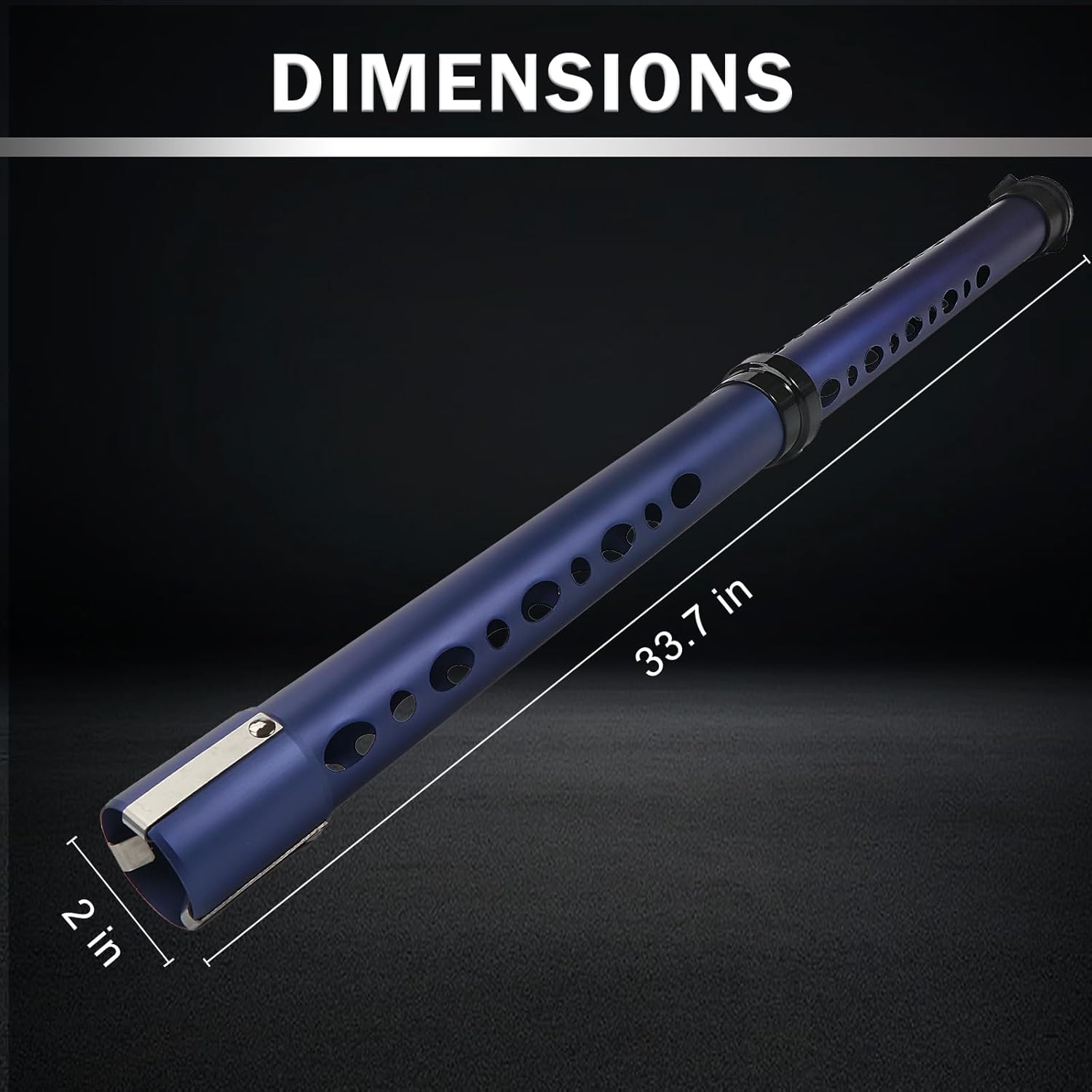 Golf Ball Picker Upper Aluminium Alloy Golf Ball Retriever Shag Tube, Golf Ball Shagger Holds 20 Golf Balls Retriever Tool Golf Ball Collector, Blue/Black